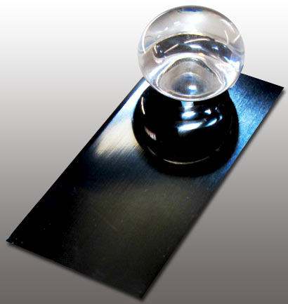 trattamento superficiale alluminio lucido colore nero